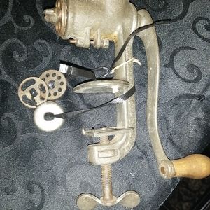 Antique child sized mini sausage grinder